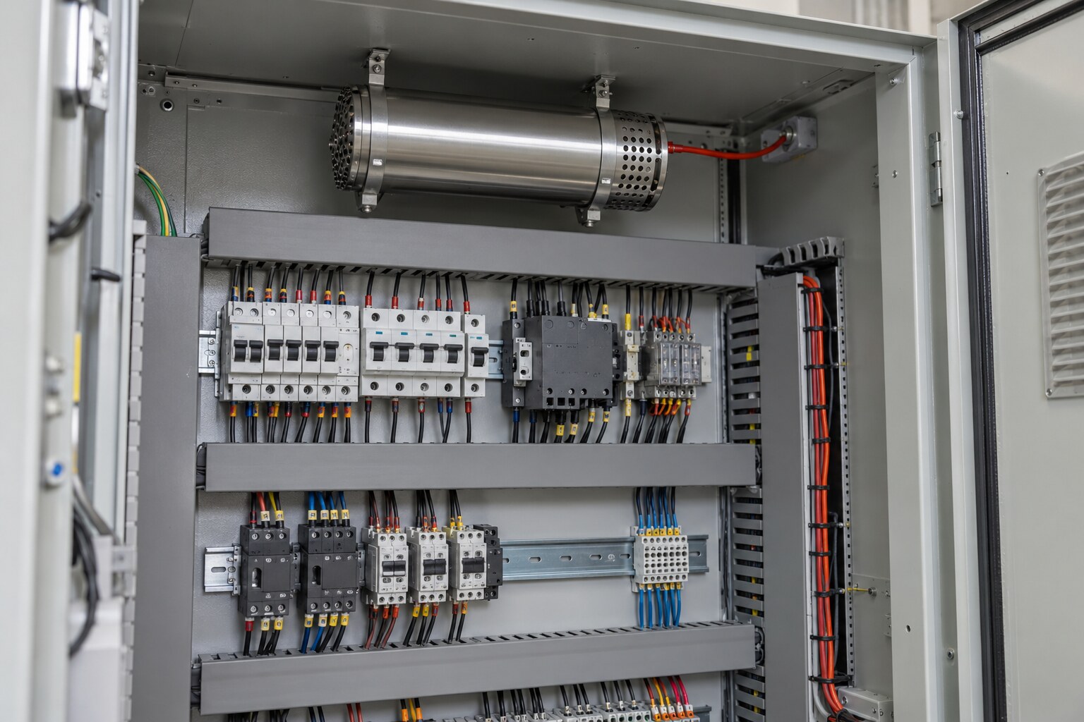 Generatore fisso ad aerosol installato nella parte superiore di un quadro elettrico